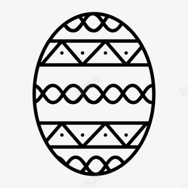 复活节彩蛋装饰星期日图标图标