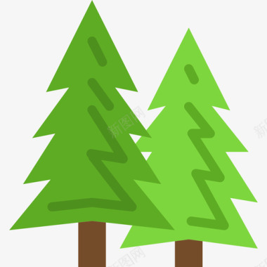 平坦树木生态151平坦图标图标