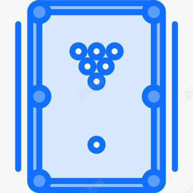 台球47号酒吧蓝色图标图标