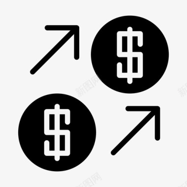增加缩进利润收益业务图标图标