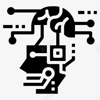 创意大脑创造力机器人图标图标