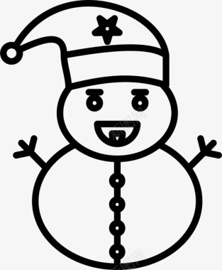 圣诞老人雪人圣诞节圣诞老人图标图标
