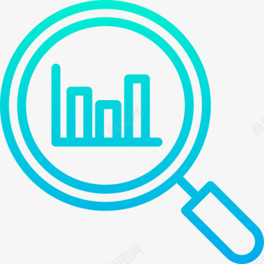 占比分析分析数据科学5梯度图标图标