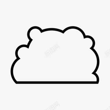 云存储云大气气泡图标图标
