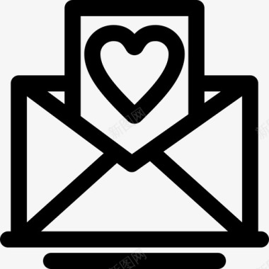 邮件信件爱情图标图标