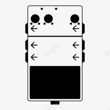 吉他踏板线路选择器贝司吉他图标图标