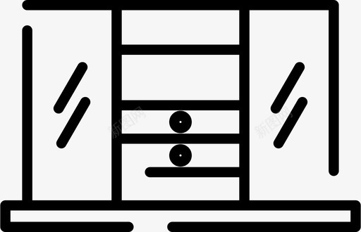 复古家具图标橱柜抽屉家具图标图标