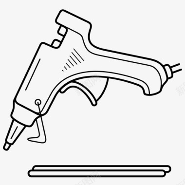 快速的奔跑热胶枪胶水枪家用图标图标
