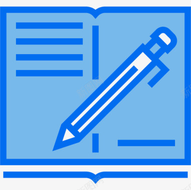 笔记本商务元素2蓝色图标图标