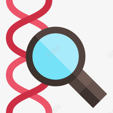 平面图矢量Dna生物学4平面图图标图标