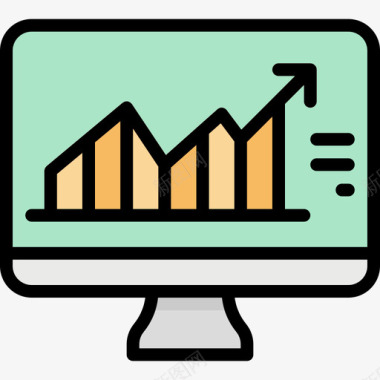 金秋9月统计9月投资线性颜色图标图标