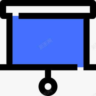 投影屏幕56学校蓝色图标图标