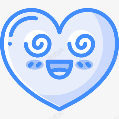 心脏心脏表情4蓝色图标图标