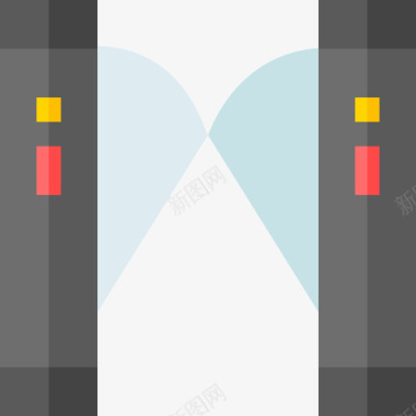 火车平面旋转栅门火车站4平面图标图标