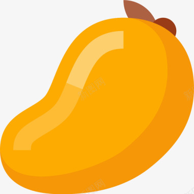 芒果食品饮料平板图标图标