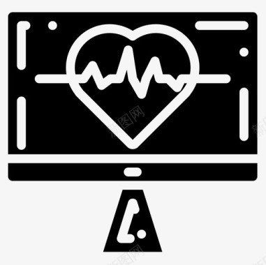 计算机海报计算机医疗和医院2实心图标图标