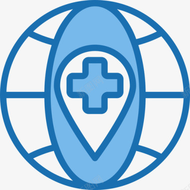 世界医疗和医院3蓝色图标图标