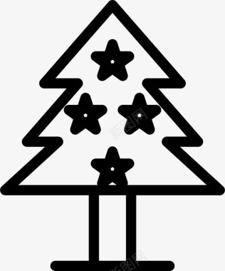 是为了新的一年圣诞节新的松树图标图标