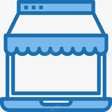 蓝色图标网上商店浏览器和界面9蓝色图标图标