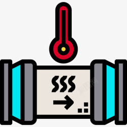 热水浴热水浴室28线性颜色图标高清图片