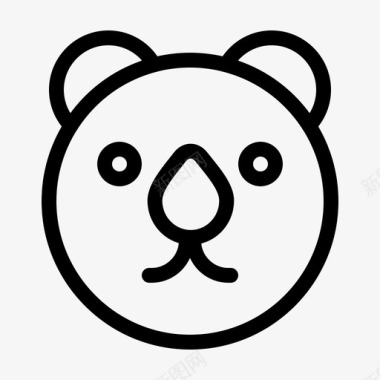 熊头捕食者图标图标