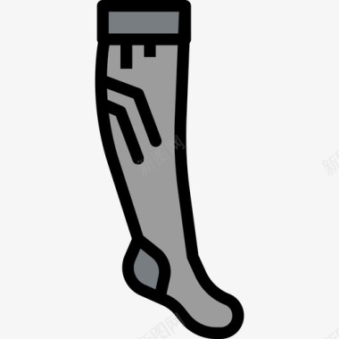 袜子22号跑步鞋线性颜色图标图标