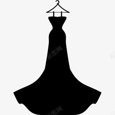 连衣裙黑色经典图标图标