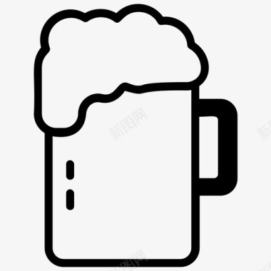 啤酒杯食品和饮料系列图标图标