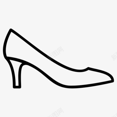 高跟鞋时尚女人图标图标