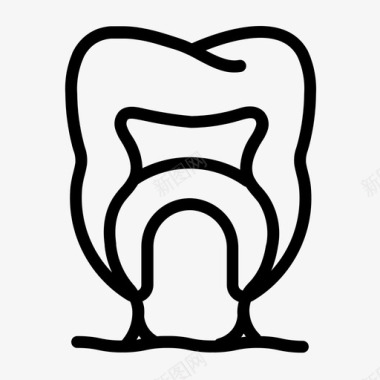 牙齿解剖学牙齿口腔图标图标