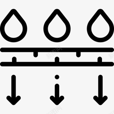 粉防水防水织物特征5线性图标图标