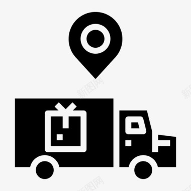 卡车跟踪运输电子商务固定集2图标图标