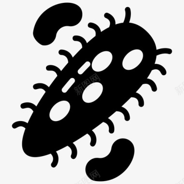 细菌细菌变形虫疾病图标图标