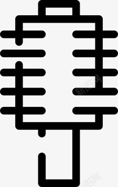 飘扬的头发刷子梳妆头发图标图标