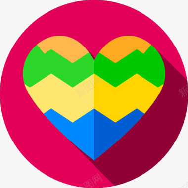 巴西标志心脏巴西嘉年华10平铺图标图标