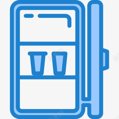 冰箱家用电器12蓝色图标图标