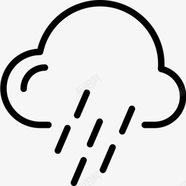 雨雨201天气线性图标图标