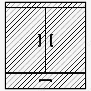 家具素材衣柜抽屉家具图标图标