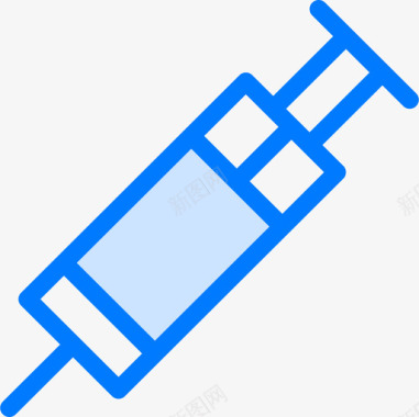 注射器牙医22蓝色图标图标