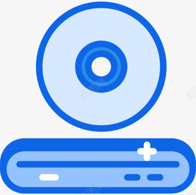 DVD盒Dvd播放机tech15蓝色图标图标