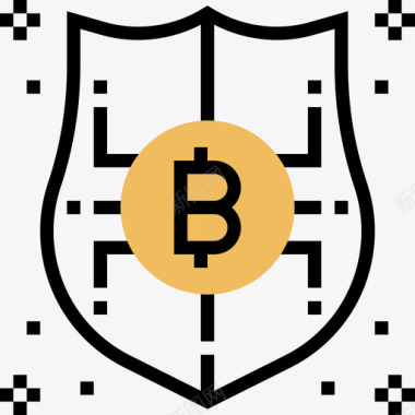 公共标识安全安全性比特币91黄影图标图标