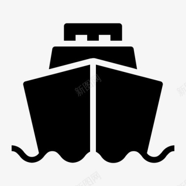 船巡航海运图标图标