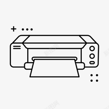 印刷背景打印机墨水办公室图标图标