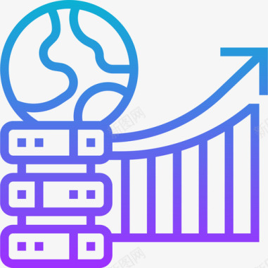 分析矢量图大数据数据分析3梯度图标图标