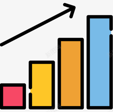 信息图表素材图表领导力7线性颜色图标图标