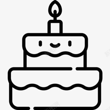 生日蛋糕幸福10直系图标图标
