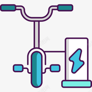 电动自行车技术69线型颜色图标图标