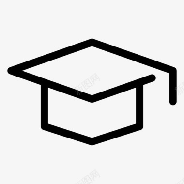 大学标志毕业帽大学毕业图标图标