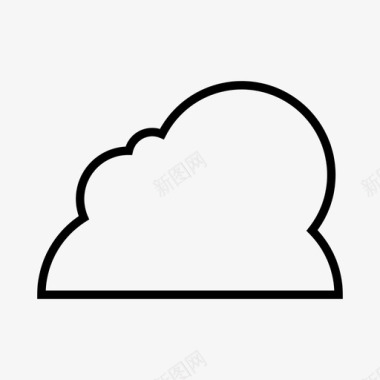 云服务器云气泡雾图标图标