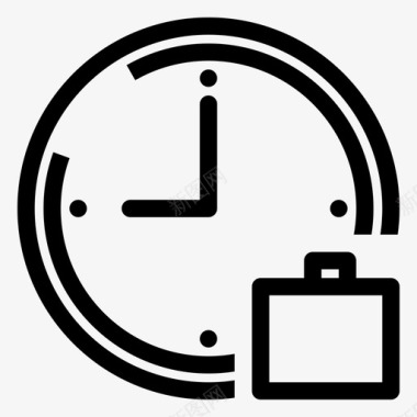 工作时间业务时钟图标图标